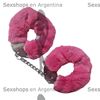 Esposas de metal con peluche fucsia